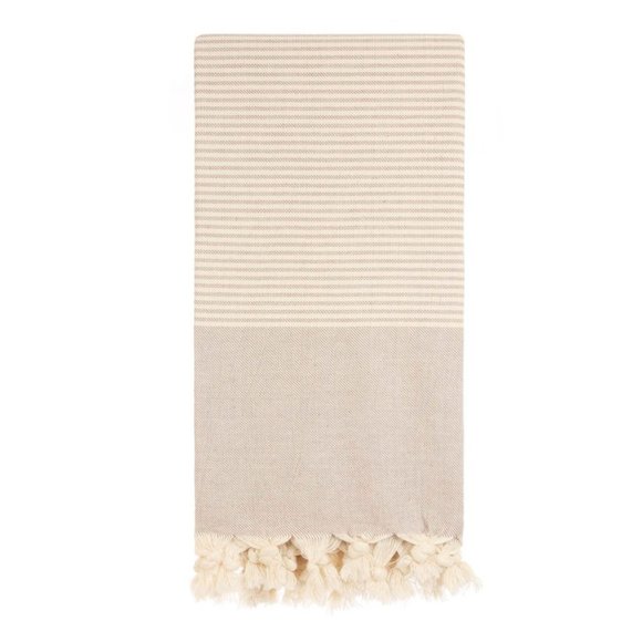 Sand Free Beige 100% Turkish Cotton Beach Bath Towel - Citizens of the Beach - Picture 1 of 1